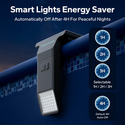 Poolhacker Poolside Solar light, for Inground & Above Ground Pool,Submersible Pool Lights with Remote, Waterproof Design (Black, 1 Pack)Decorative Lighting