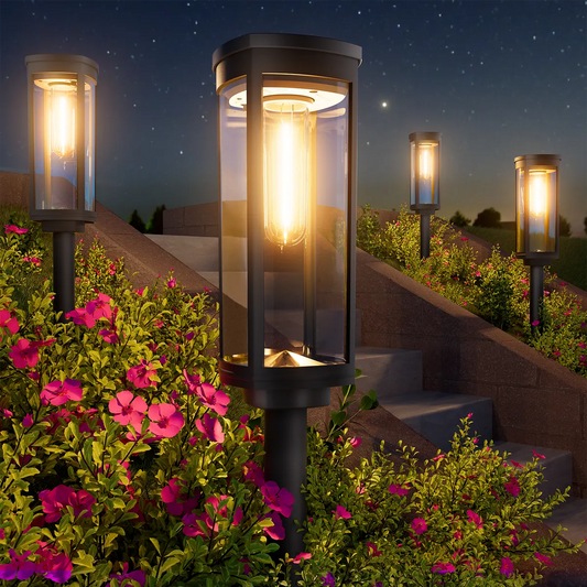 Solar Pathway Lights Outdoor Waterproof Auto On Off Garden Yard Driveway Lighting